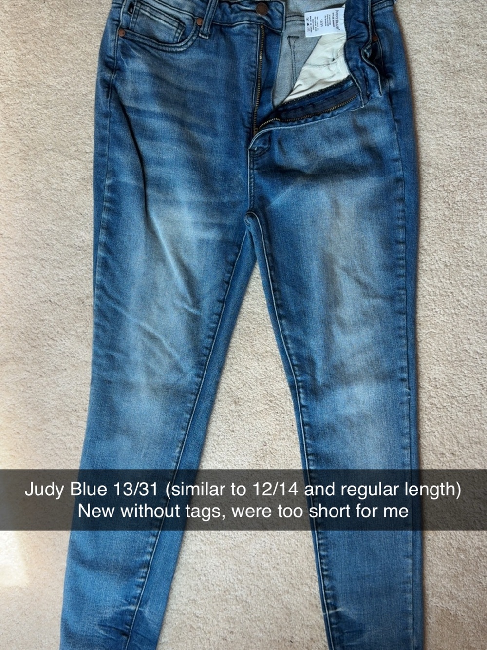 Judy Blue Faded Mid Blue Skinny Jeggings